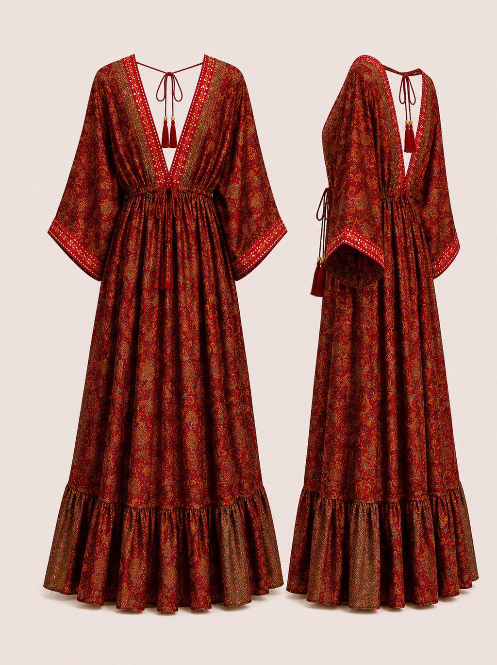 ROYAL CRIMSON PAISLEY❤️