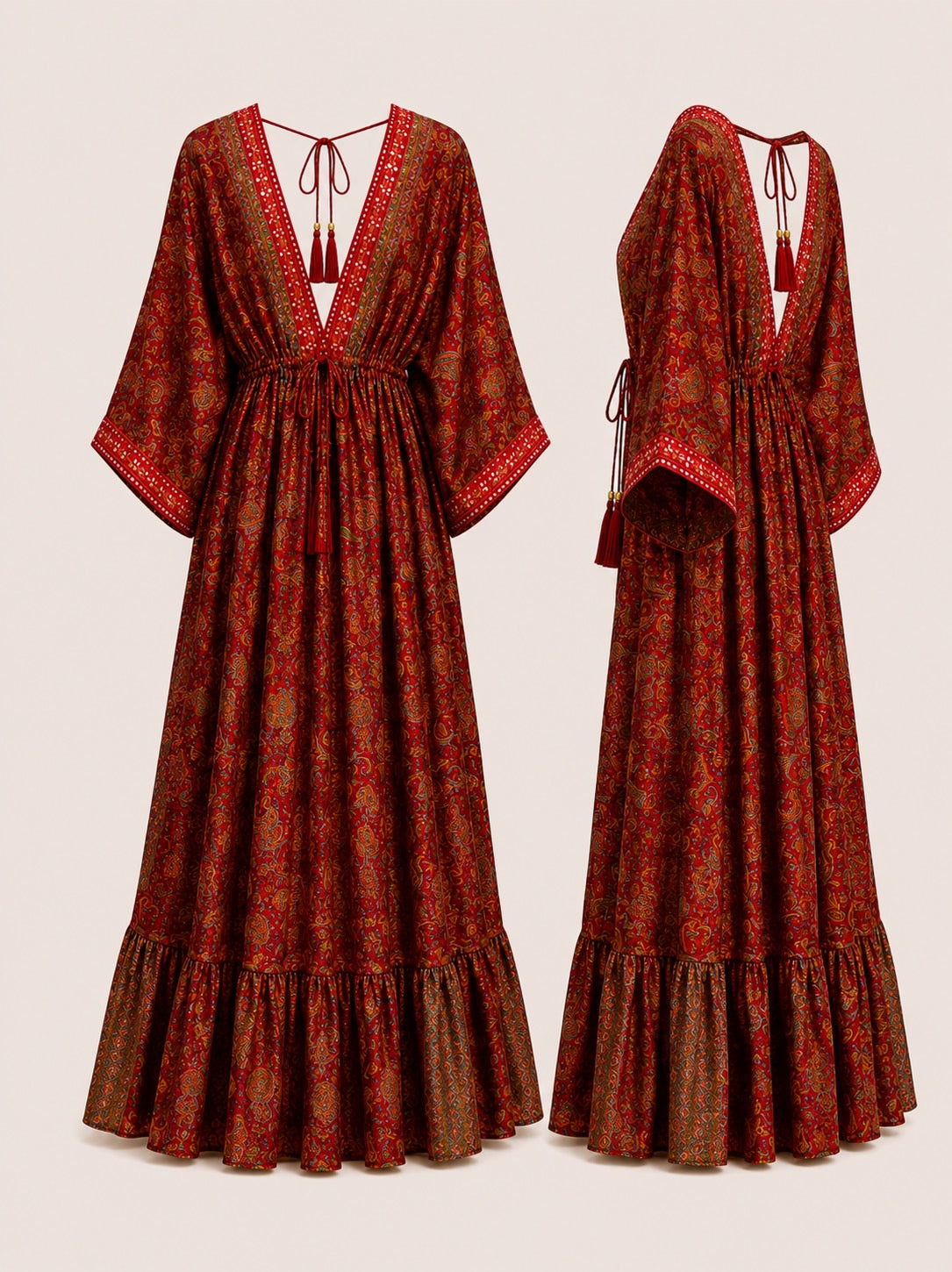 ROYAL CRIMSON PAISLEY❤️