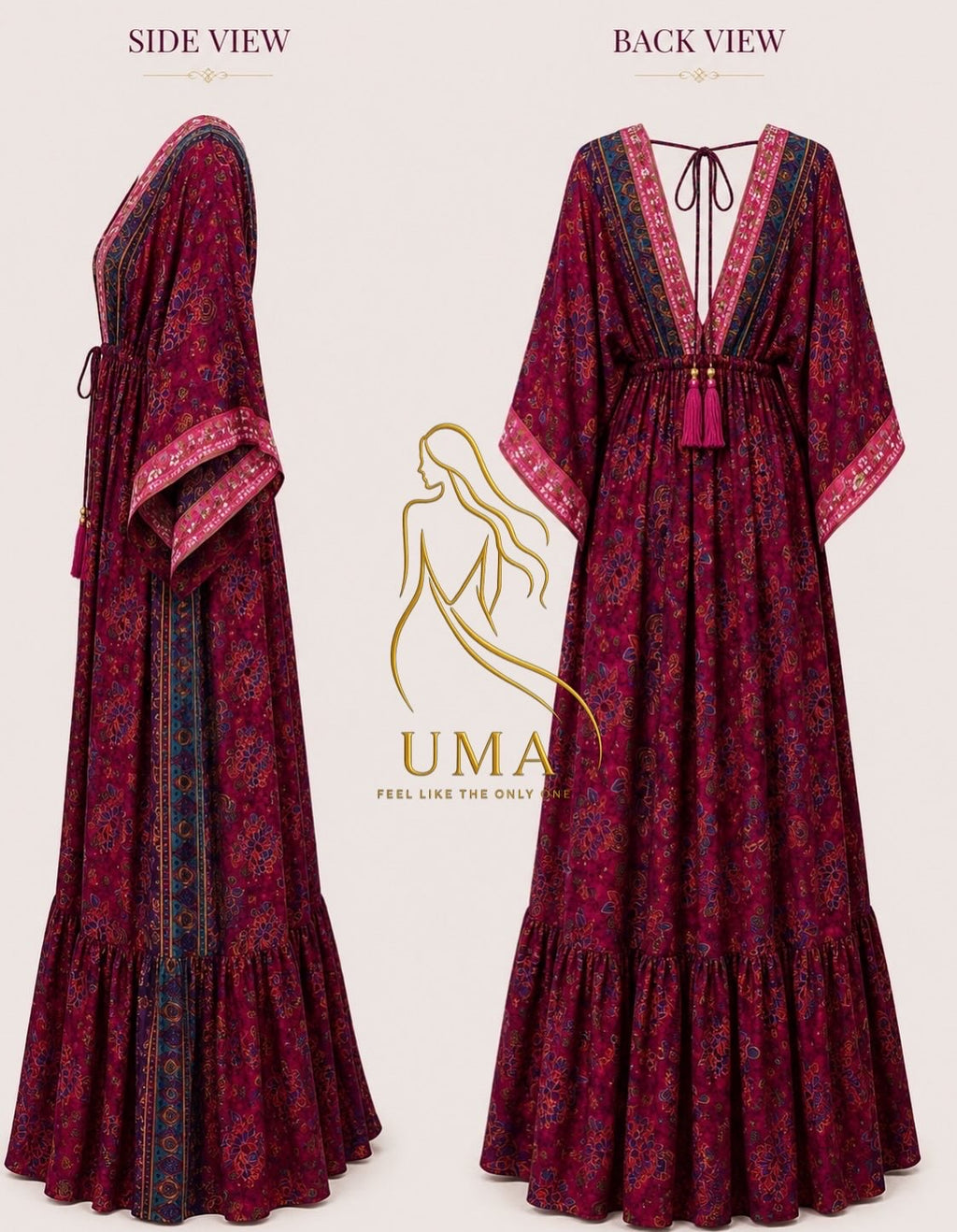 ROYAL BURGUNDY PAISLEY💖
