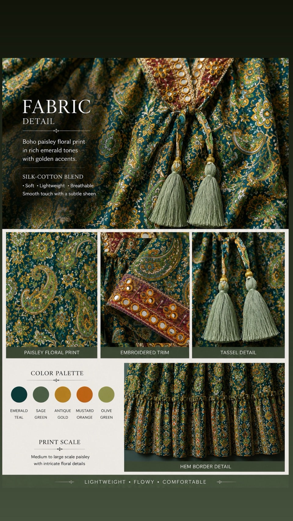 ROYAL EMERALD PAISLEY 💚