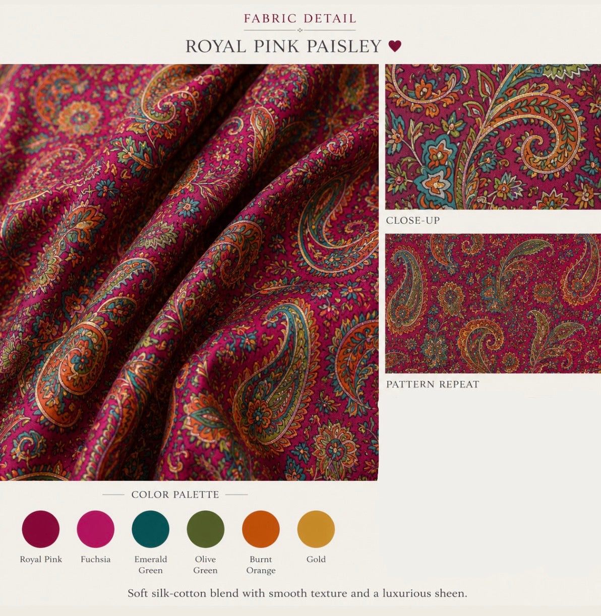 ROYAL PINK PAISLEY💖♥️