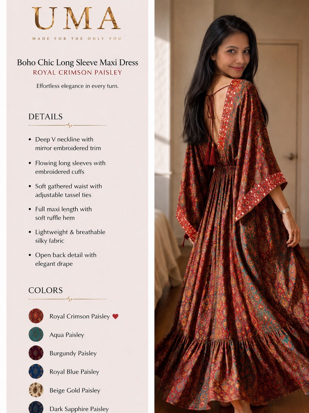 ROYAL CRIMSON PAISLEY❤️