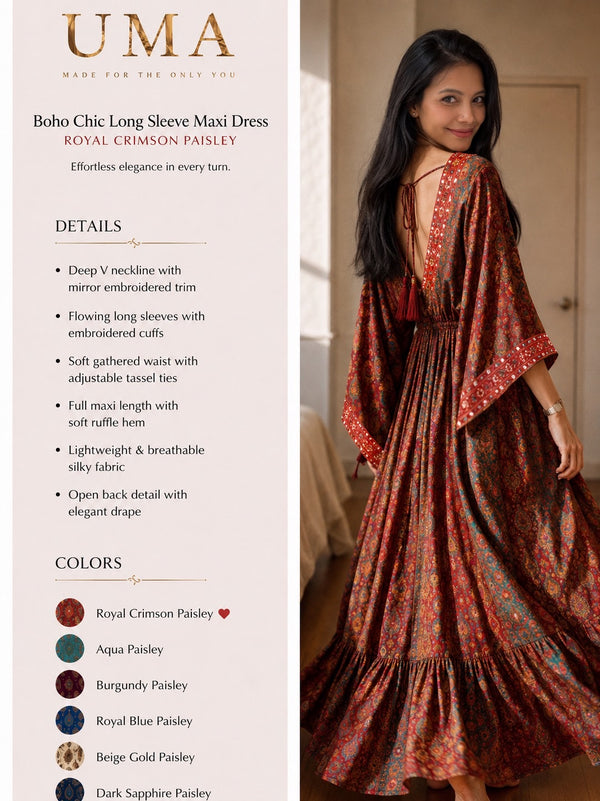 ROYAL CRIMSON PAISLEY❤️