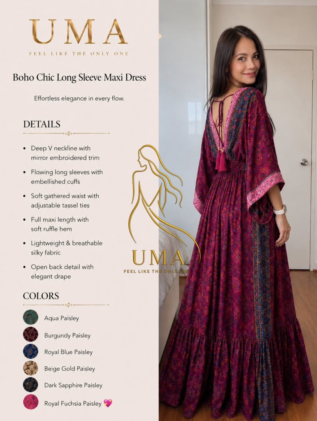 ROYAL BURGUNDY PAISLEY💖