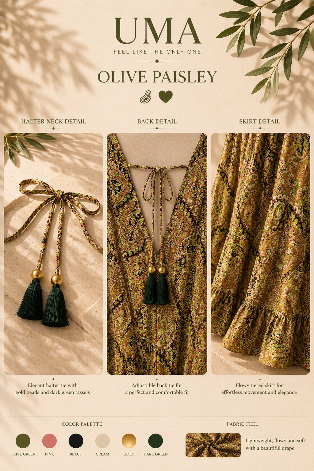 OLIVE PAISLEY 💚
