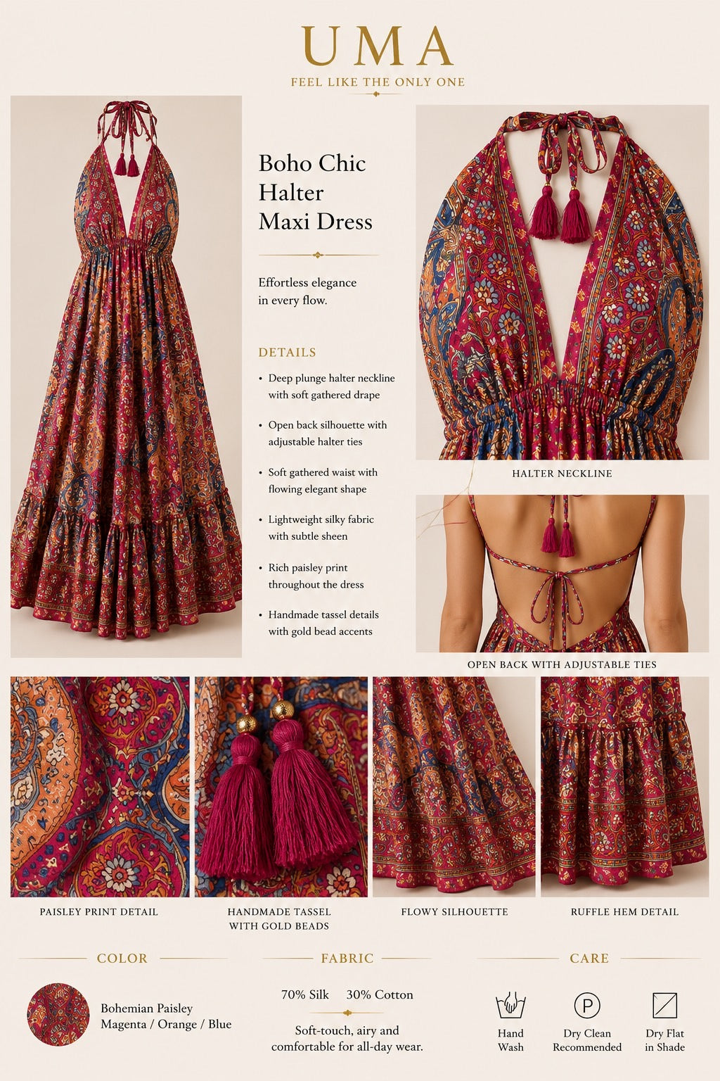 ROYAL FUCHSIA PAISLEY❤️