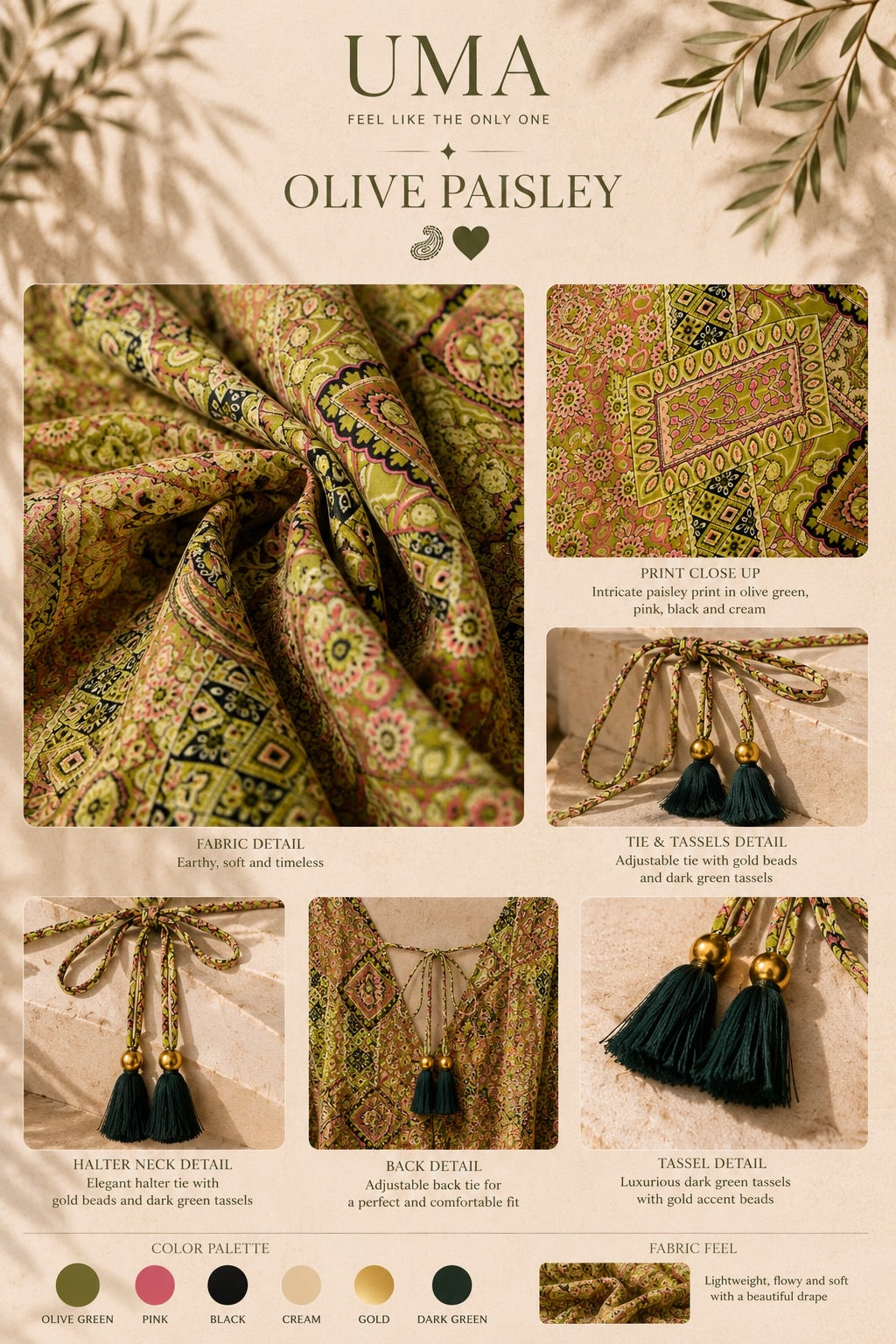 OLIVE PAISLEY 💚